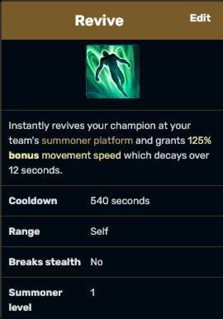 Can a Summoner revive?