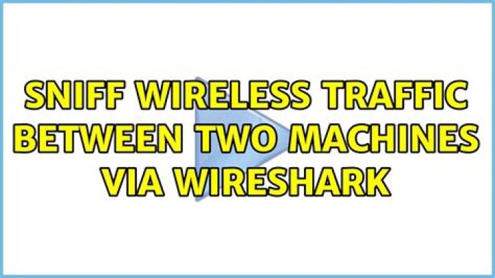 Can you sniff wireless traffic?