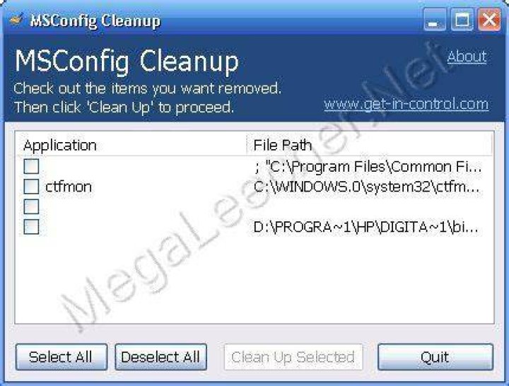 How do I clean up MSconfig?