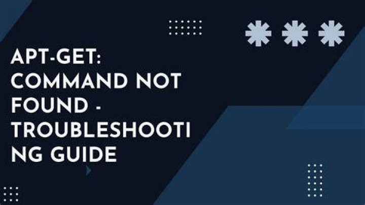 How do I fix the apt-get command not found?
