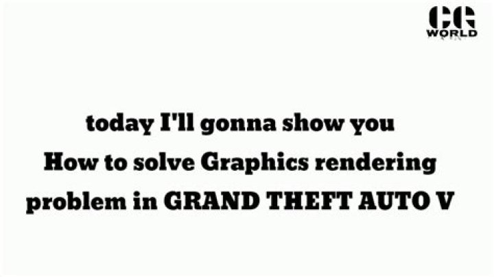 How do I fix the rendering problem on GTA 5?