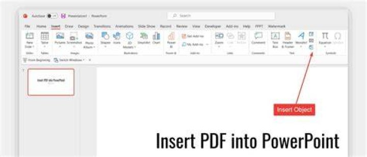 How do you insert a multiple page PDF into PowerPoint?