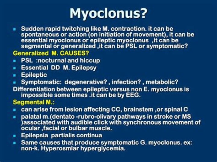 Is myoclonus related to MS?
