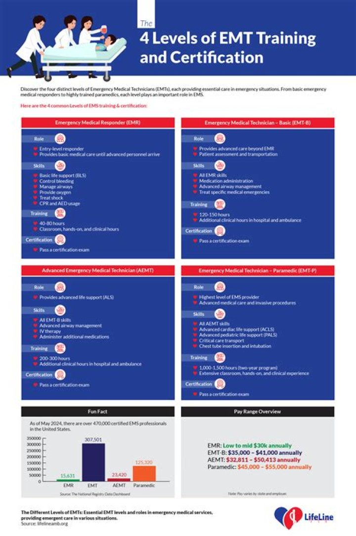 What are the 4 national levels of EMS provider?