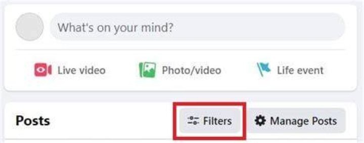 Where do I find Facebook profile filters?